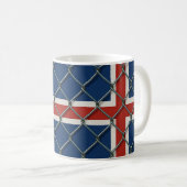 Mug Clôture du drapeau de l'Islande (Devant droit)