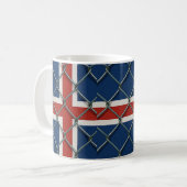 Mug Clôture du drapeau de l'Islande (Devant gauche)