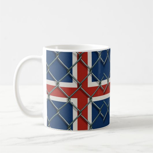 Mug Clôture du drapeau de l'Islande (Gauche)