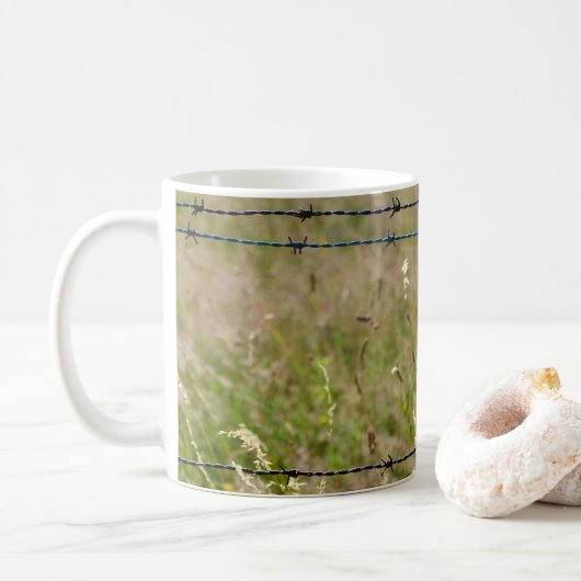 Mug Clôture en fil de fer barbelé - (Avec donut)