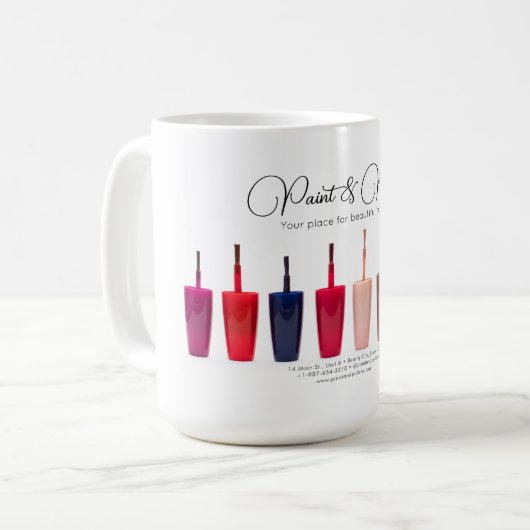 Mug Clou Polonais Couleur Ensemble Salon à ongles (Devant gauche)