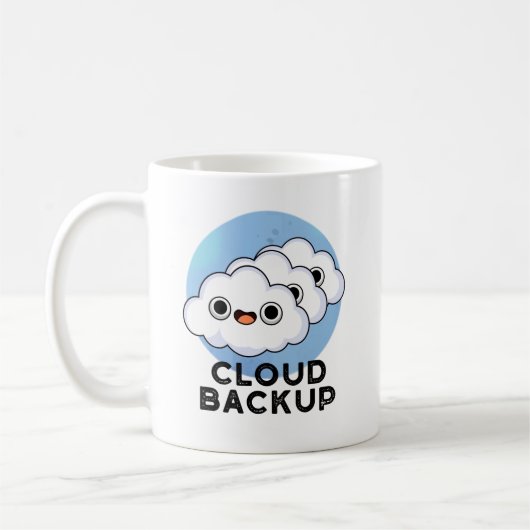 Mug Cloud Backup Funky Computer Météo Pun (Gauche)