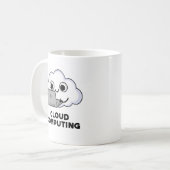Mug Cloud Computing Funny Ordinateur Météo Pun (Devant gauche)