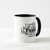 Mug Cloud de Fitness Word (Devant droit)