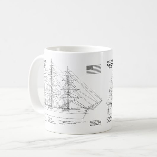 Mug Cloud de vol de l'expédition clipper - Blueprint B (Devant gauche)
