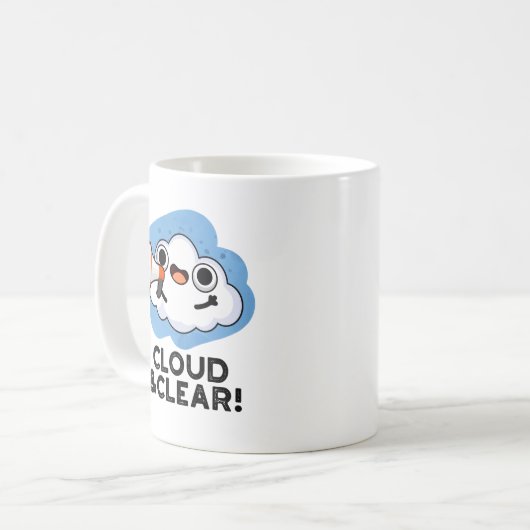 Mug Cloud Et Clair Funky Météo Pun (Devant gauche)