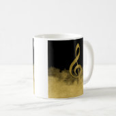 Mug Cloud Gold Treble Clef Music (Devant droit)