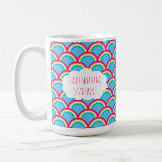 Mug Cloud Motif arc-en-ciel brillant (Gauche)