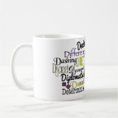 Mug Cloud Word Adjectif commençant par la lettre D (Gauche)