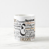Mug Cloud Word Adjectif commençant par la lettre E (Centre)