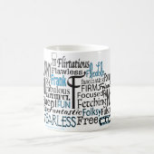 Mug Cloud Word Adjectif commençant par la lettre F (Centre)