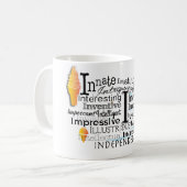Mug Cloud Word Adjectif commençant par la lettre I (Devant gauche)