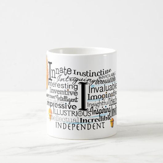 Mug Cloud Word Adjectif commençant par la lettre I (Centre)