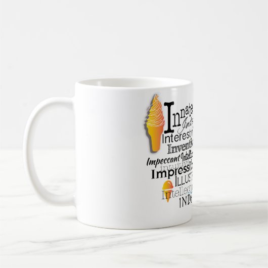 Mug Cloud Word Adjectif commençant par la lettre I (Gauche)