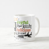 Mug Cloud Word Adjectif commençant par la lettre J (Devant droit)