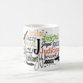 Mug Cloud Word Adjectif commençant par la lettre J (Centre)