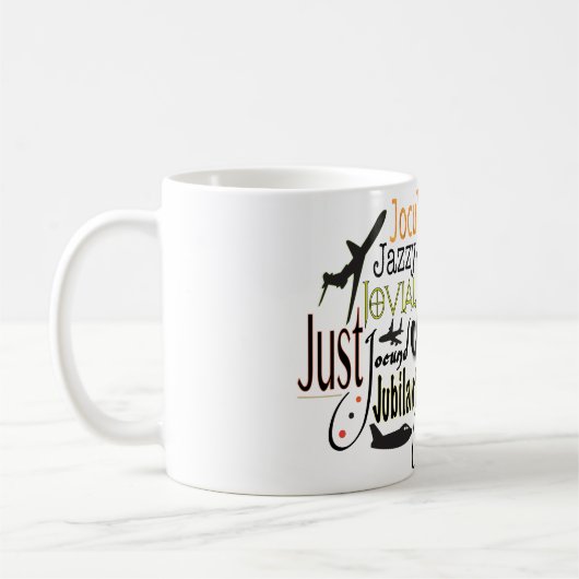 Mug Cloud Word Adjectif commençant par la lettre J (Gauche)