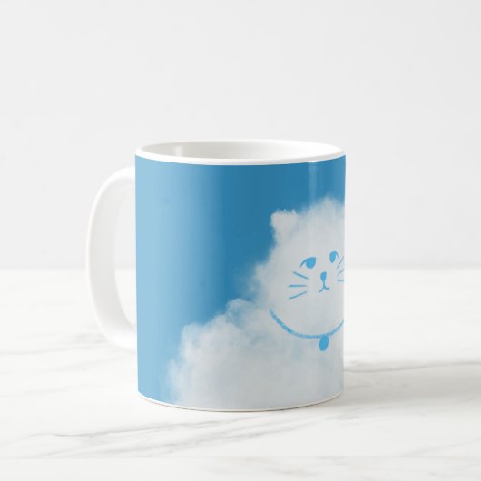 Mug Clouds de chat Ciel bleu (Devant gauche)