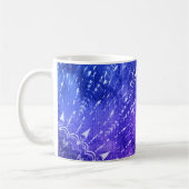 Mug Clouds Mandala bleu violet Boho Bohemian (Gauche)