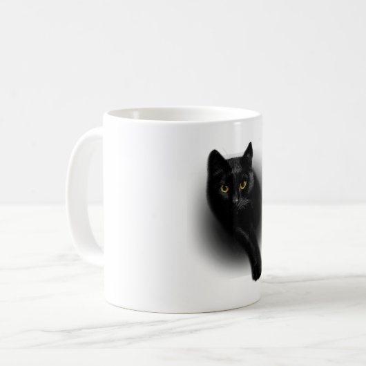 Mug Clous de dépôt de chats noirs (Devant gauche)