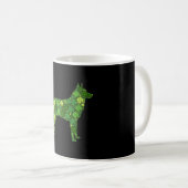 Mug Clover de Shamrock vert Lucky Husky Irish (Devant droit)