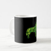 Mug Clover de Shamrock vert Lucky Husky Irish (Devant gauche)