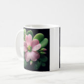 Mug Clover Floral rose et vert Oxalis (Devant gauche)