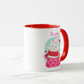 Mug Clown blanc vintage Valentine (Devant droit)