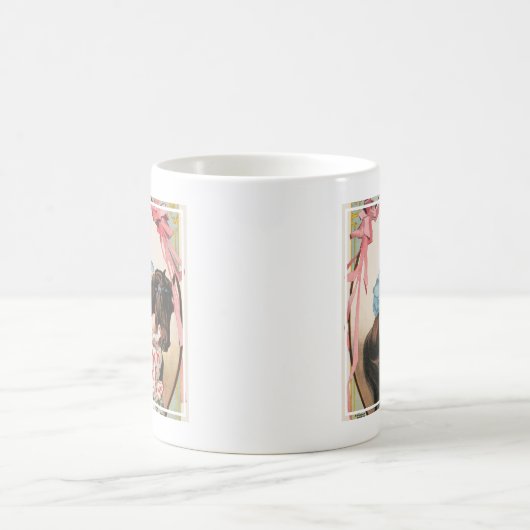 Mug Clown Distribuant Des Fleurs À Une Femme À Cheval (Centre)