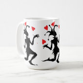 Mug Clown Effrayant Jouant avec des Cœurs (Devant gauche)