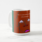 Mug Clown-Faced Dog Cartoon Sketch (Devant gauche)