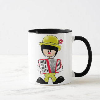 Mug Clown Girly mignon avec Accordian