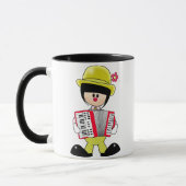 Mug Clown Girly mignon avec Accordian (Gauche)