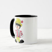 Mug Clown Girly mignon avec Accordian (Devant gauche)