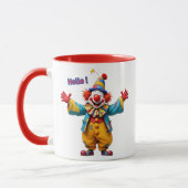 Mug Clown joyeux avec grand sourire. (Gauche)