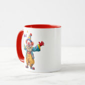 Mug Clown joyeux avec grand sourire. (Devant gauche)