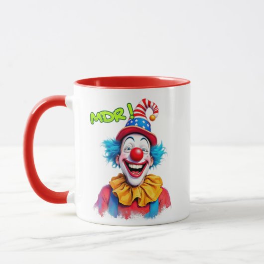 Mug Clown rigolo avec chapeau rouge. (Gauche)