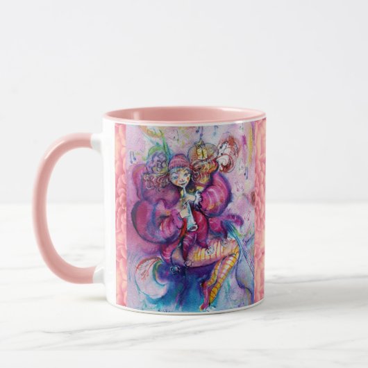 MUG CLOWN ROSE MUSICAL AVEC HIBOU (Gauche)