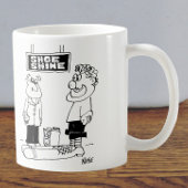 Mug Clown with Big Shoes Goes for a Shoe Shine. Drôle
