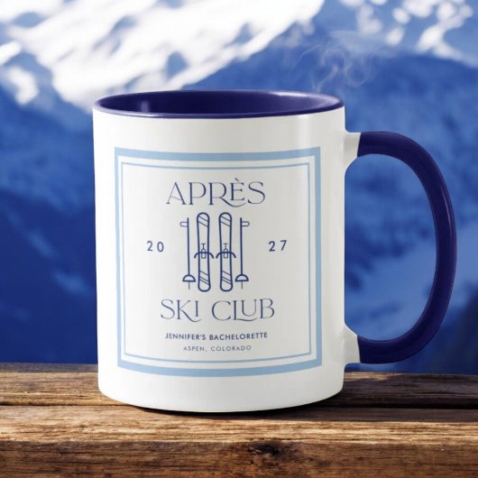 Mug Club Apres Ski Fête de Bachelorette de Ski d'Hiver