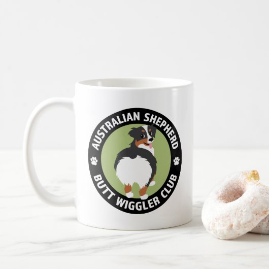Mug Club australien de berger Butt Wiggler (Avec donut)