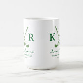 Mug Club croisé vert pour golfeurs élégants (Centre)