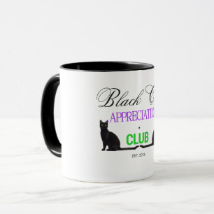 Mug Club d'appréciation des chats noirs Halloween enjo