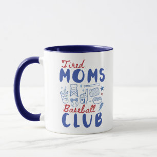 Mug Club de Baseball des Mamans Fatiguées Jour de Matc