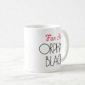 Mug Club de fan noir orphelin (Devant droit)
