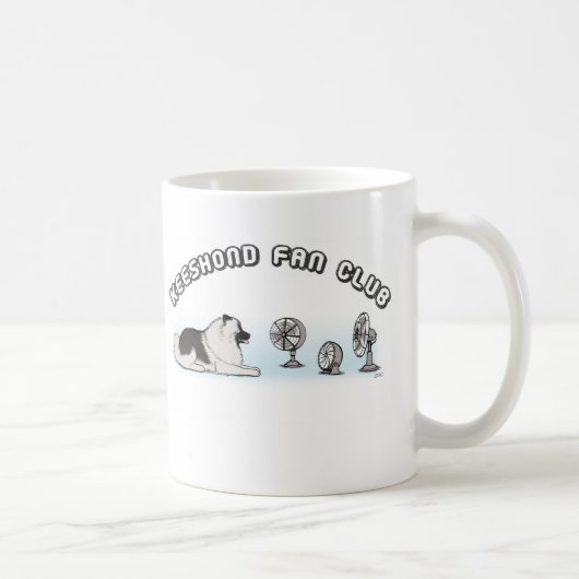 Mug Club de fans Keeshond | Cute Keesie Cartoon Chien (Droite)