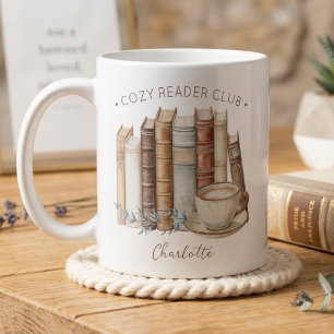 Mug Club de Lecteur Cosy - Livres Floraux Aquarelle Sc