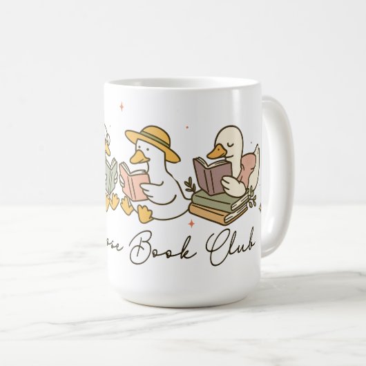 Mug Club de lecture Silly Goose Book Club Reading (Devant droit)