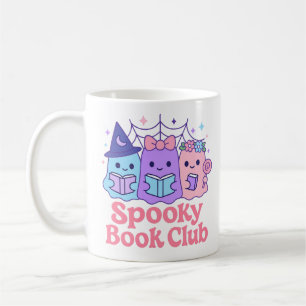Mug Club de livre éffrayant Cute Ghost Lecture