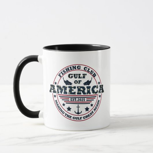 Mug Club de pêche du golfe d'Amérique patriotique amér (Gauche)
